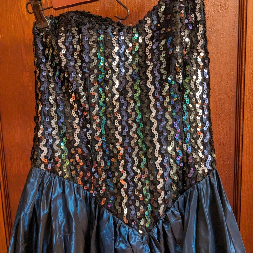 Zum zum vintage strapless glam midi evening gown size 12